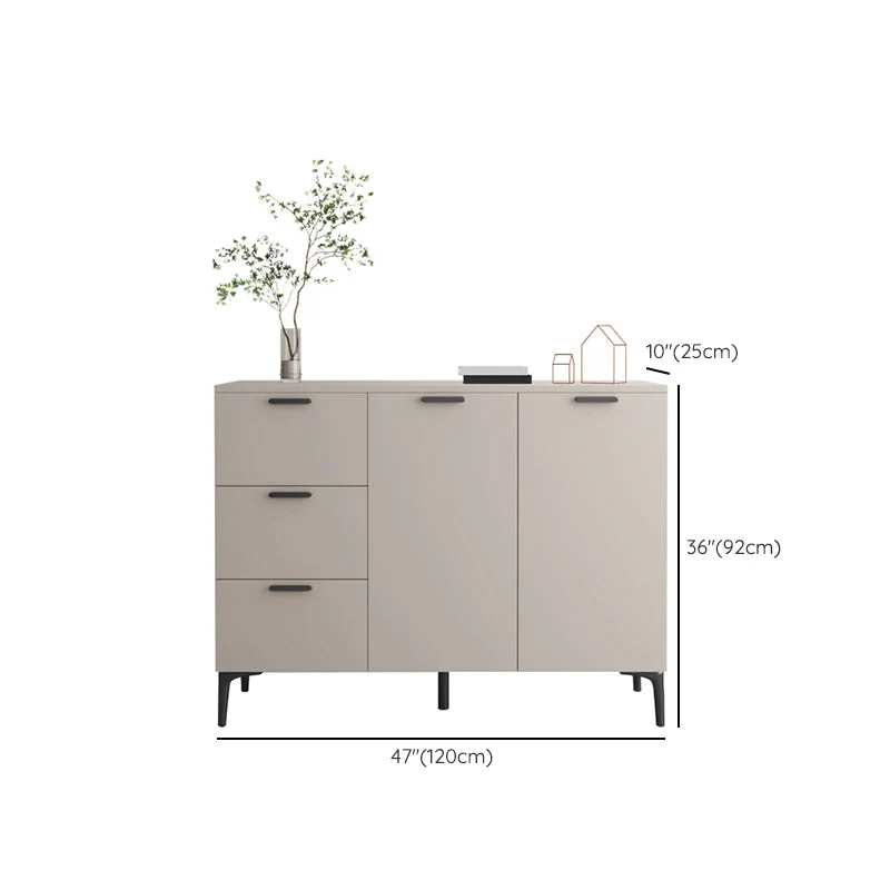 Credenza moderna legno massello con ante per sala da pranzo Clearhalo
