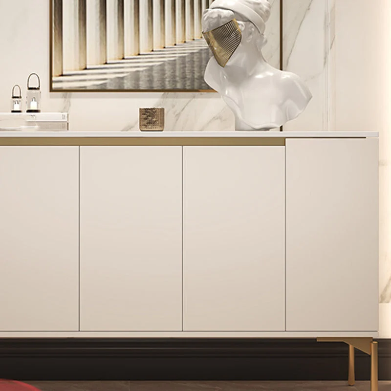 Credenza moderna legno massello con cassetti bianco Clearhalo