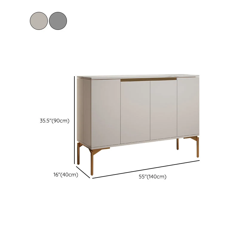 Credenza moderna legno massello con cassetti bianco Clearhalo