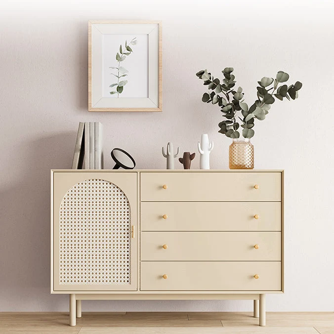 Credenza moderna legno rettangolare con cassetti e ante Clearhalo