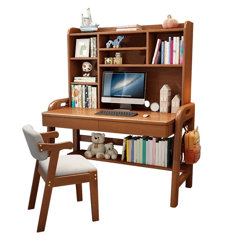 Credenza moderna legno scrivania da ufficio regolabile da 23,6 pollici con 2 cassetti Clearhalo