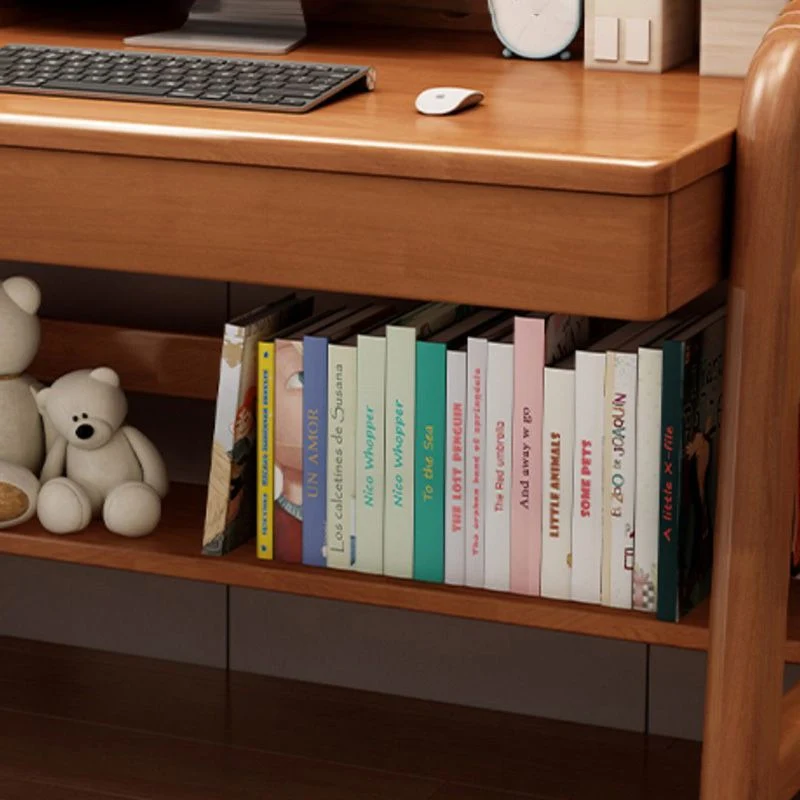Credenza moderna legno scrivania da ufficio regolabile da 23,6 pollici con 2 cassetti Clearhalo