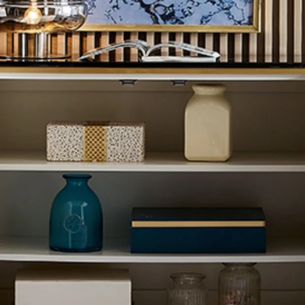 Credenza moderna marmo con ante per sala da pranzo Clearhalo