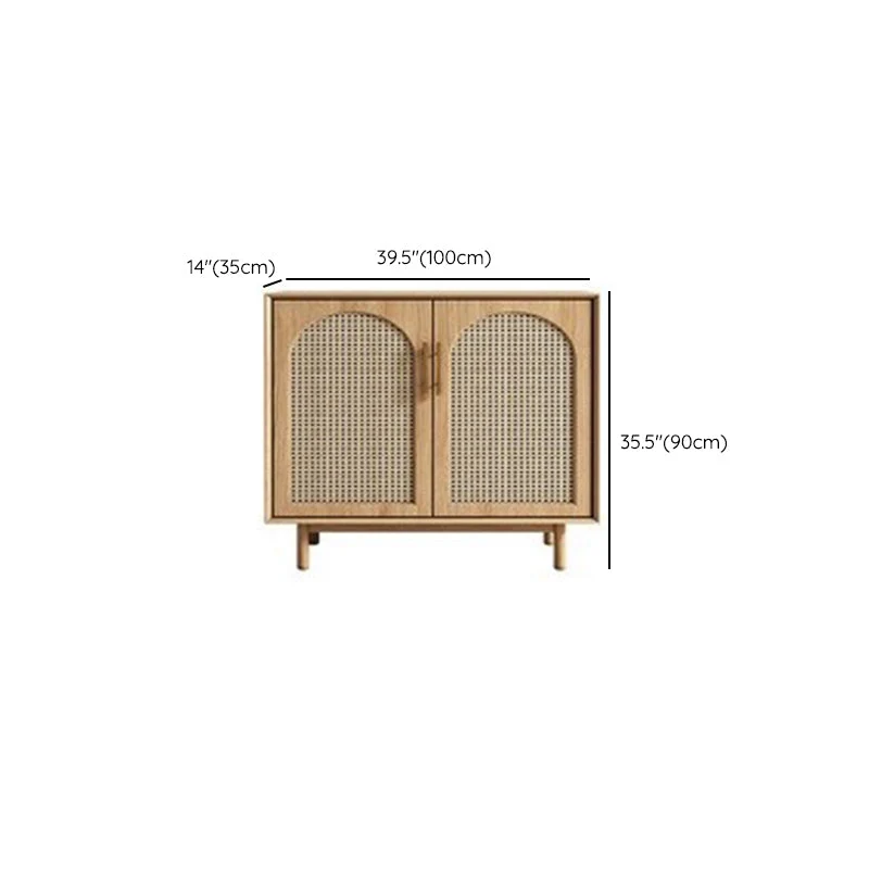 Credenza moderna marrone, tavolo da buffet legno massello per soggiorno Clearhalo