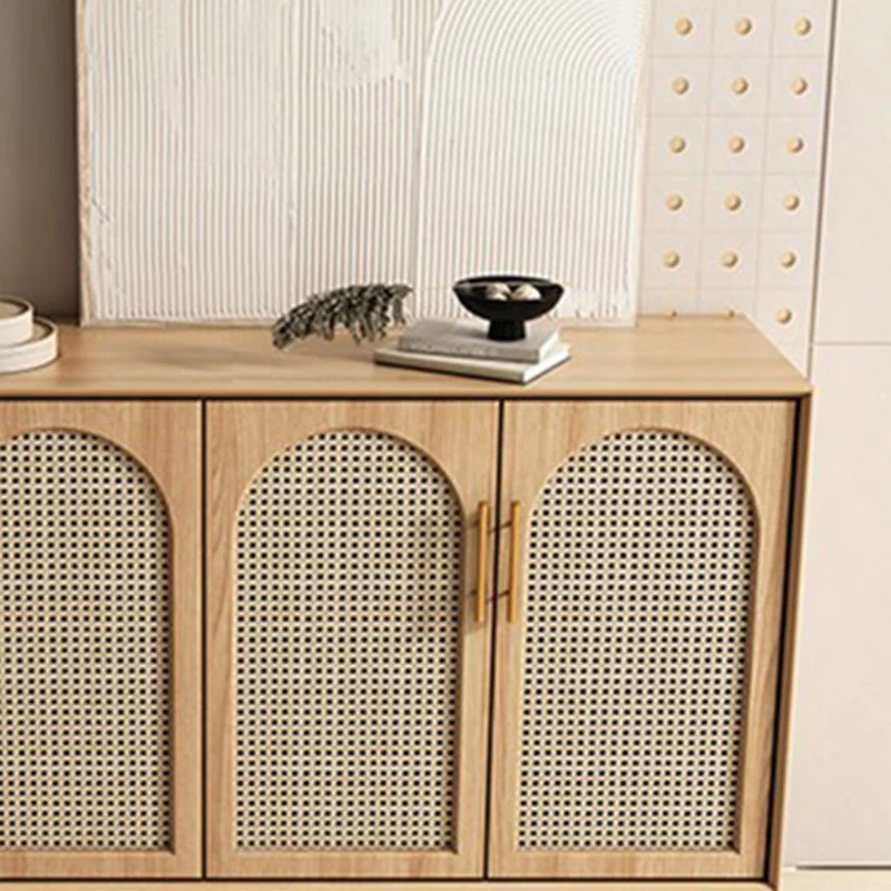 Credenza moderna marrone, tavolo da buffet legno massello per soggiorno Clearhalo