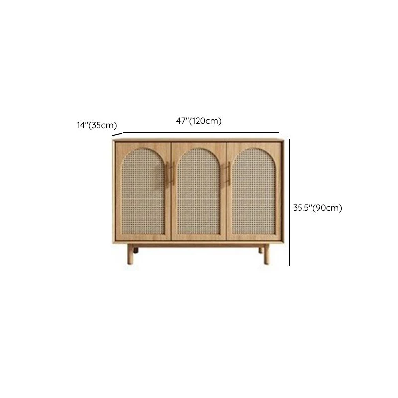 Credenza moderna marrone, tavolo da buffet legno massello per soggiorno Clearhalo