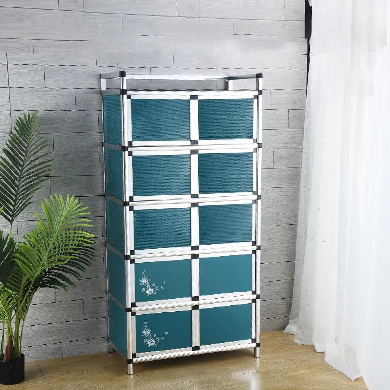 Credenza moderna metallo con ante per sala da pranzo Clearhalo