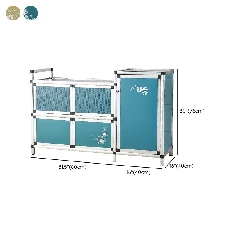 Credenza moderna metallo con ante per sala da pranzo Clearhalo
