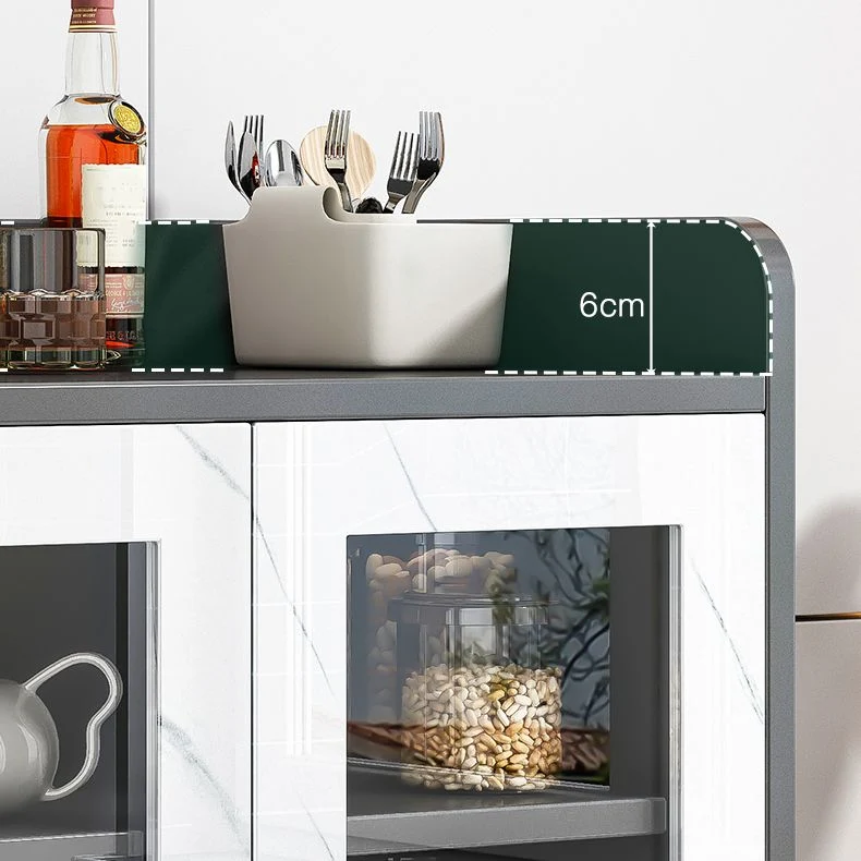 Credenza moderna per sala da pranzo legno artificiale con contenitore e cassetto Clearhalo