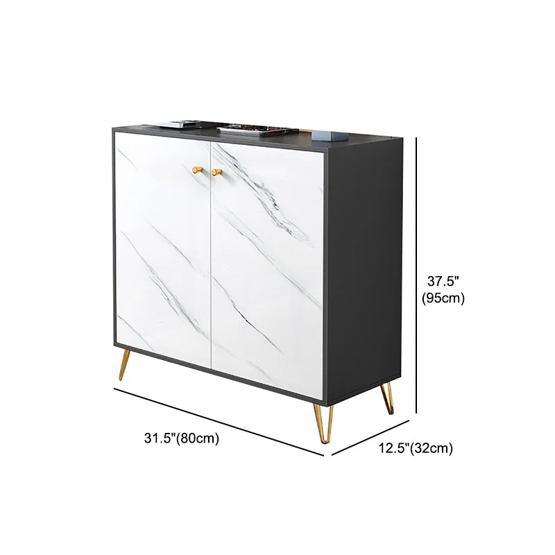 Credenza moderna per sala da pranzo legno artificiale con contenitore e cassetto Clearhalo