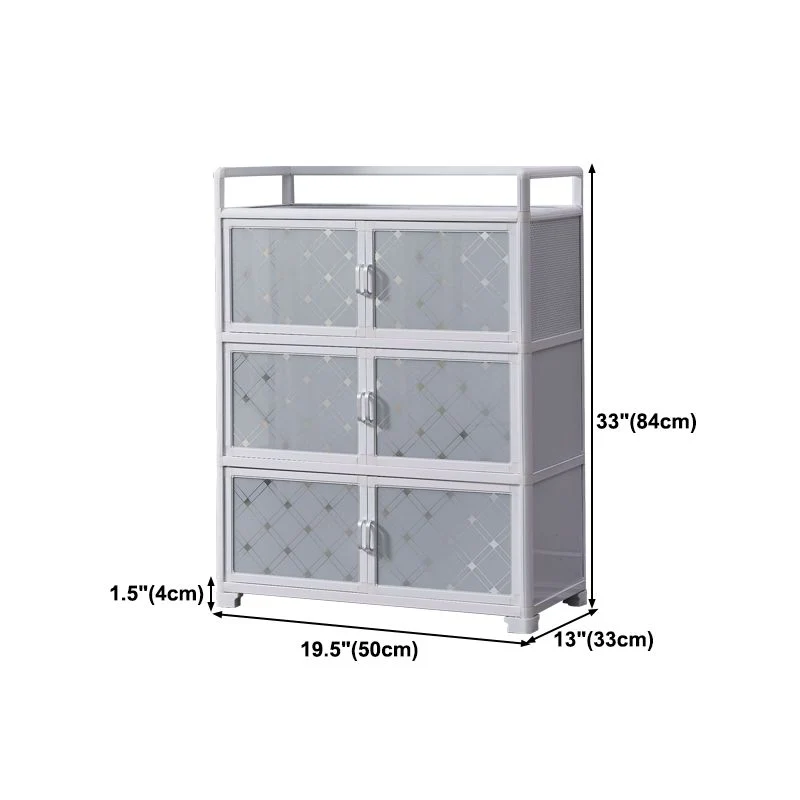 Credenza moderna per sala da pranzo metallo bianco Clearhalo