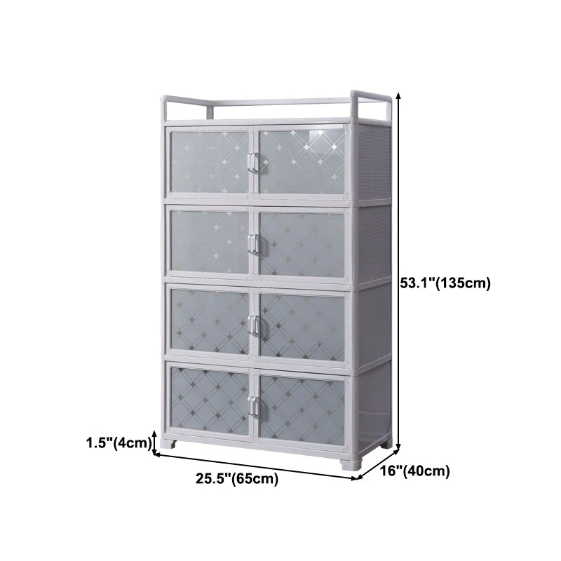 Credenza moderna per sala da pranzo metallo bianco Clearhalo