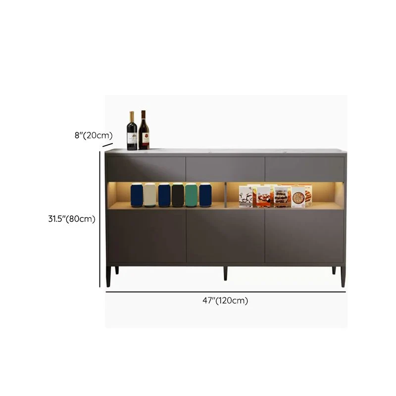 Credenza moderna pietra con cassetti Clearhalo