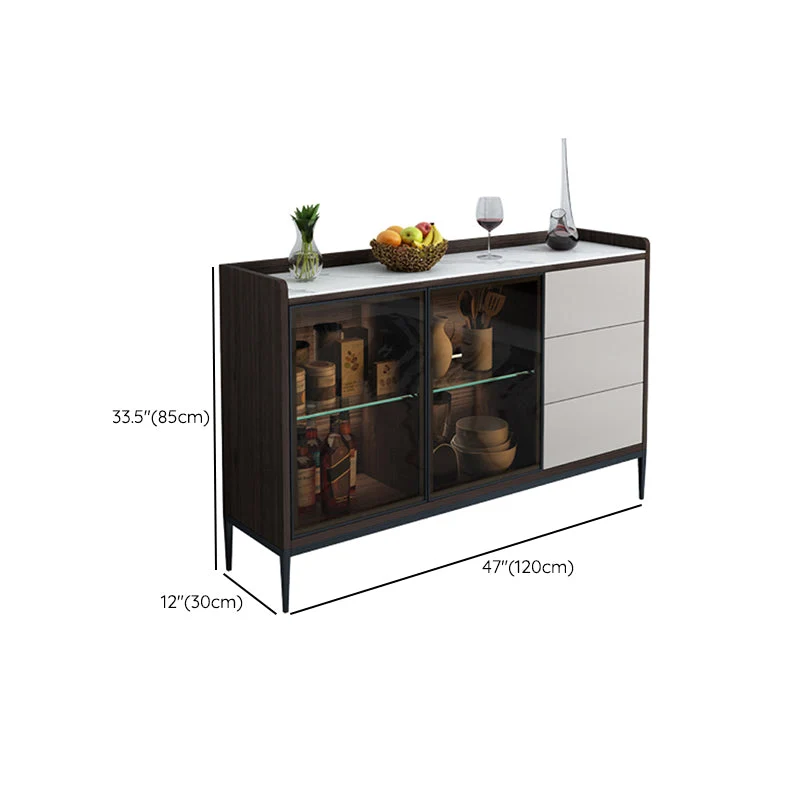 Credenza moderna pietra con luci per cucina Clearhalo