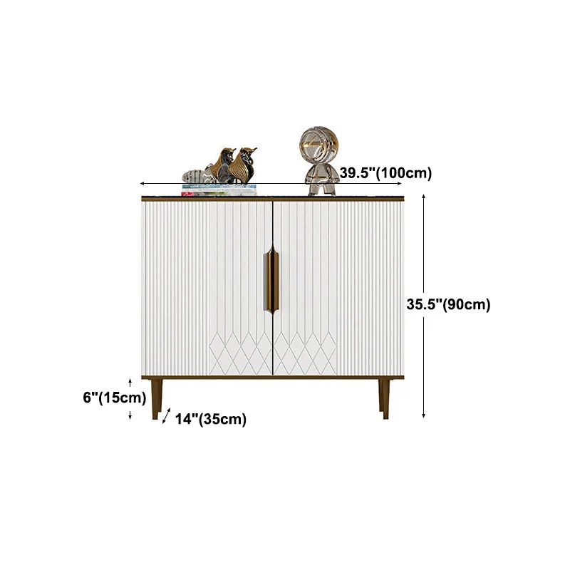 Credenza moderna pietra con ripiani regolabili. Credenza per sala da pranzo Clearhalo