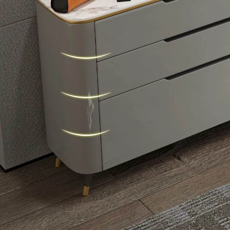 Credenza moderna pietra, credenza buffet con cassetti per sala da pranzo Clearhalo