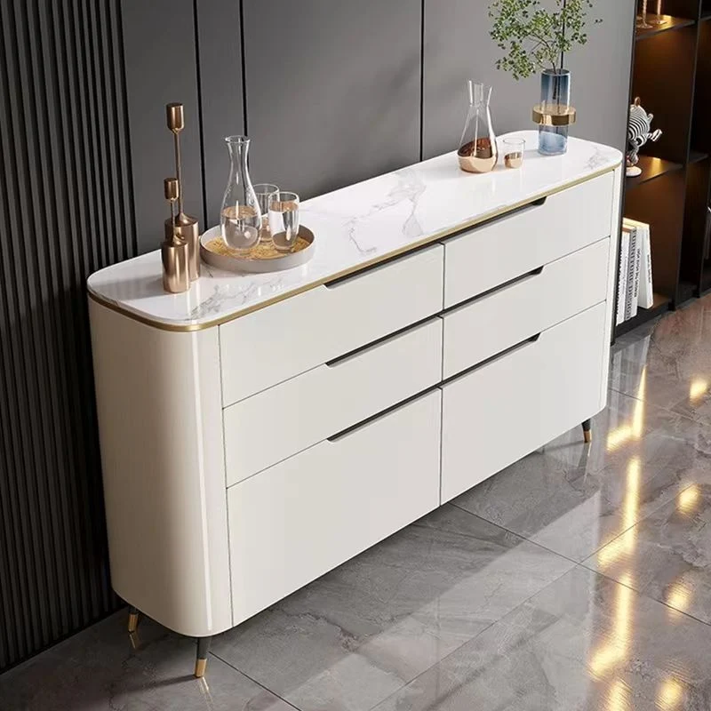 Credenza moderna pietra, credenza buffet con cassetti per sala da pranzo Clearhalo