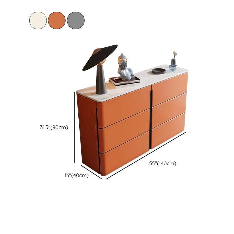 Credenza moderna pietra, credenza buffet con cassetti per soggiorno Clearhalo
