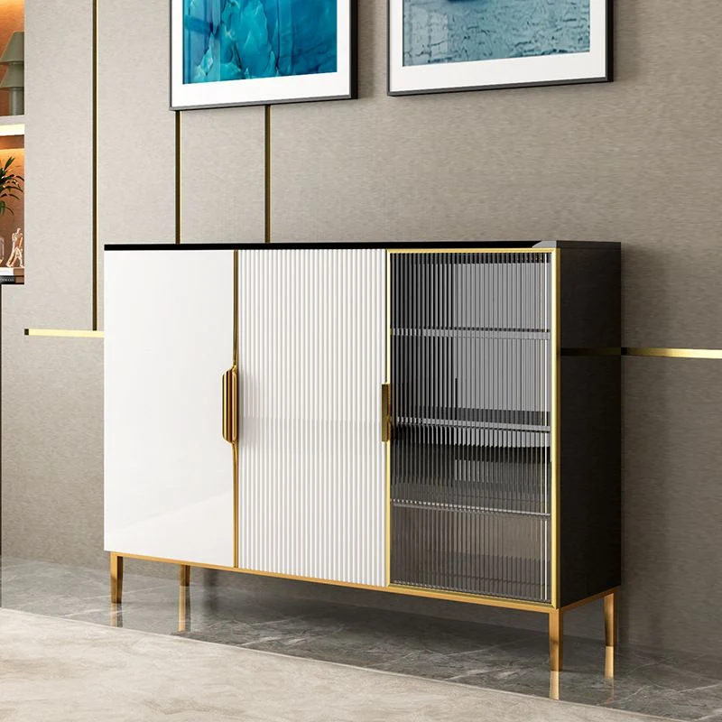 Credenza moderna pietra per sala da pranzo, con ripiani regolabili Clearhalo