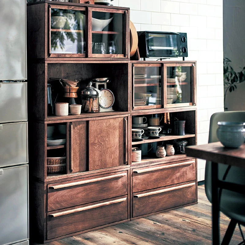 Credenza moderna pino con ante per soggiorno Clearhalo