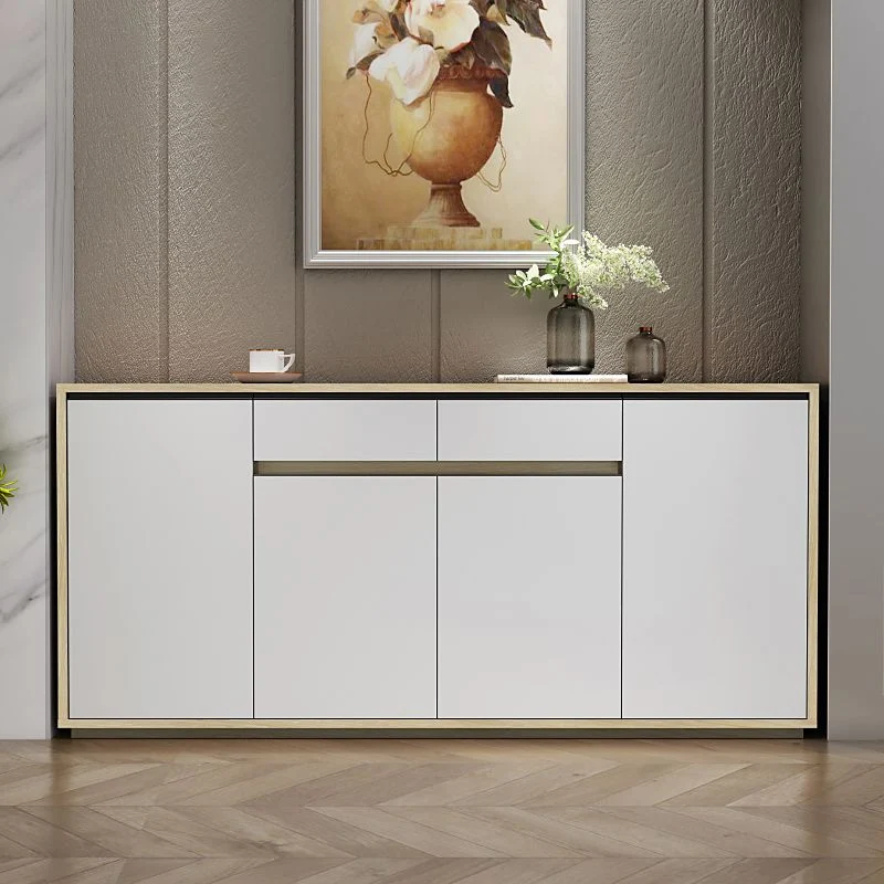 Credenza moderna da soggiorno legno artificiale con contenitori e cassetti Clearhalo
