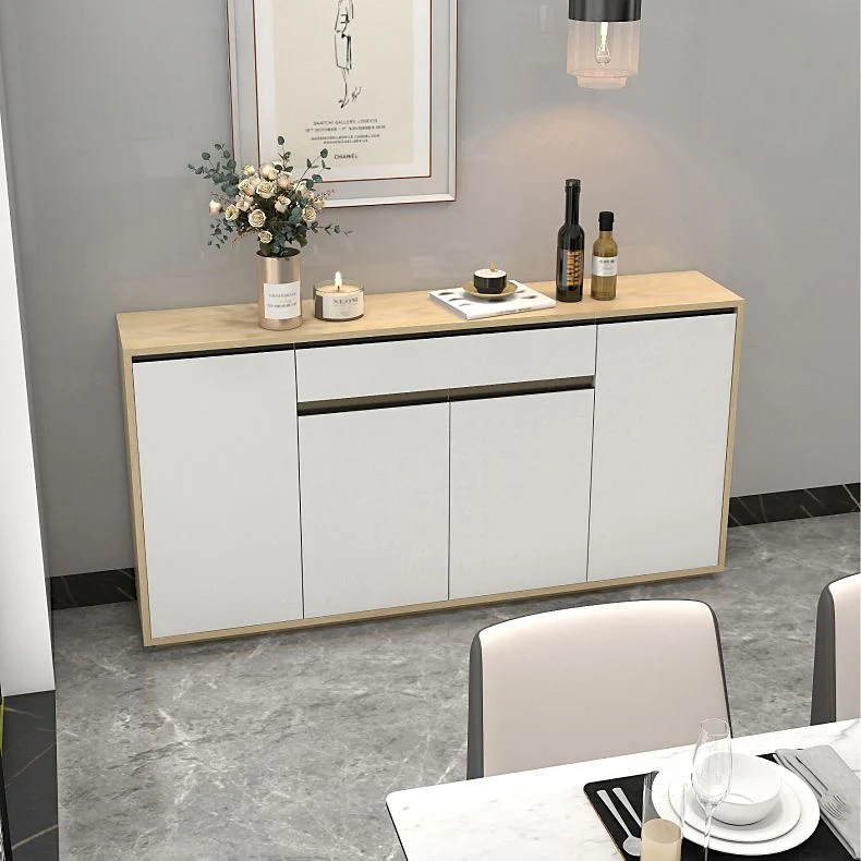 Credenza moderna da soggiorno legno artificiale con contenitori e cassetti Clearhalo