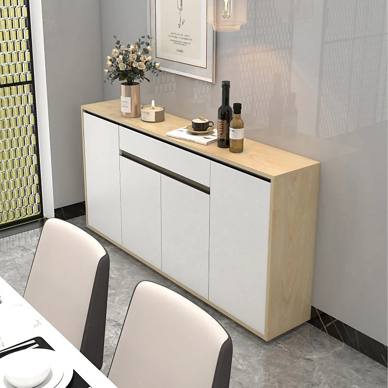 Credenza moderna da soggiorno legno artificiale con contenitori e cassetti Clearhalo