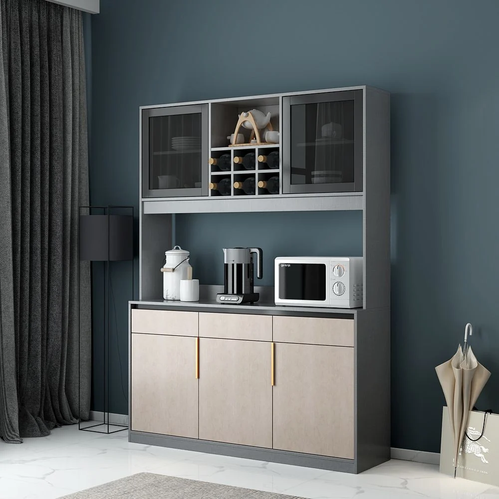 Credenza moderna da soggiorno legno, credenza moderna con cassetti e contenitori Clearhalo