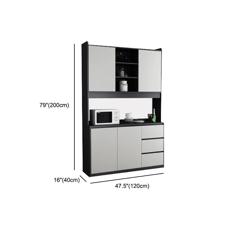 Credenza moderna da soggiorno legno, credenza moderna con cassetti e contenitori Clearhalo