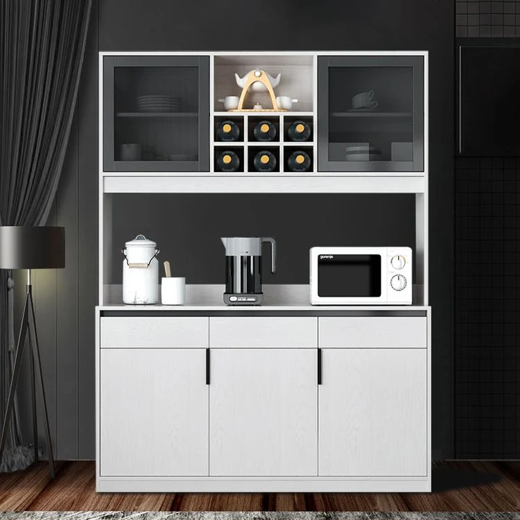 Credenza moderna da soggiorno legno, credenza moderna con cassetti e contenitori Clearhalo