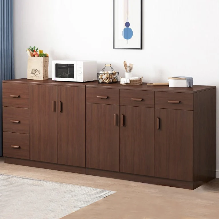 Credenza moderna da soggiorno legno, credenza moderna con contenitore e cassetto Clearhalo