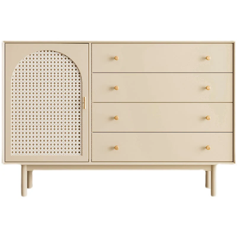Credenza moderna da soggiorno rattan con contenitore e cassetto Clearhalo