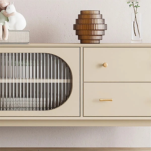 Credenza moderna da soggiorno rattan con contenitore e cassetto Clearhalo