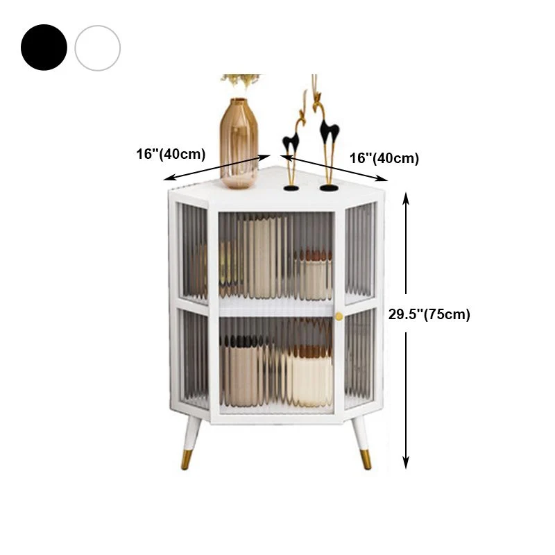 Credenza per sala da pranzo ferro Mobile server moderno con porta vetro e contenitore Clearhalo