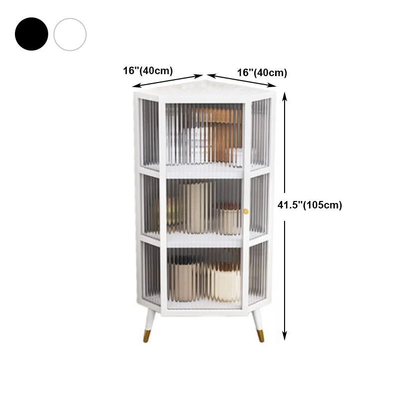 Credenza per sala da pranzo ferro Mobile server moderno con porta vetro e contenitore Clearhalo
