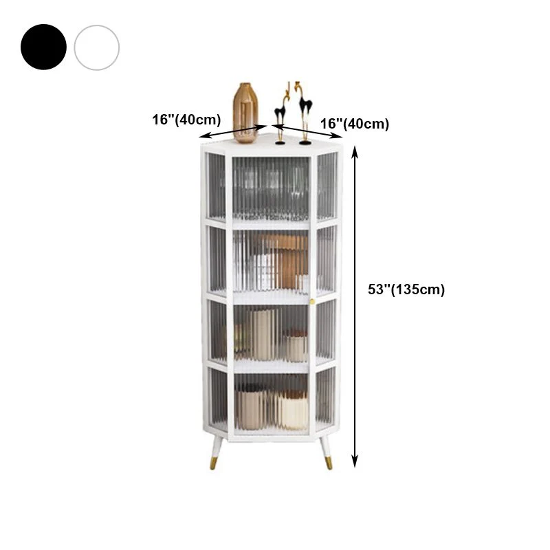 Credenza per sala da pranzo ferro Mobile server moderno con porta vetro e contenitore Clearhalo