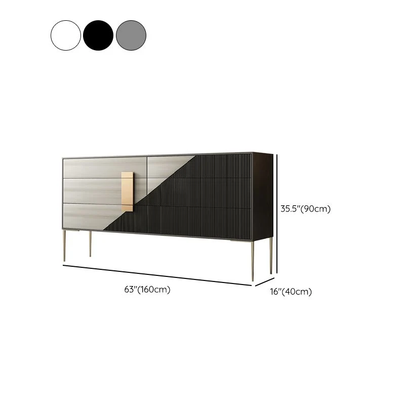 Credenza portaoggetti legno di frassino stile moderno con cassetti Clearhalo