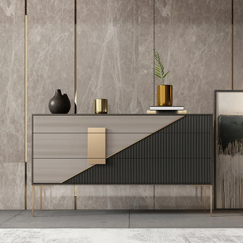 Credenza portaoggetti legno di frassino stile moderno con cassetti Clearhalo