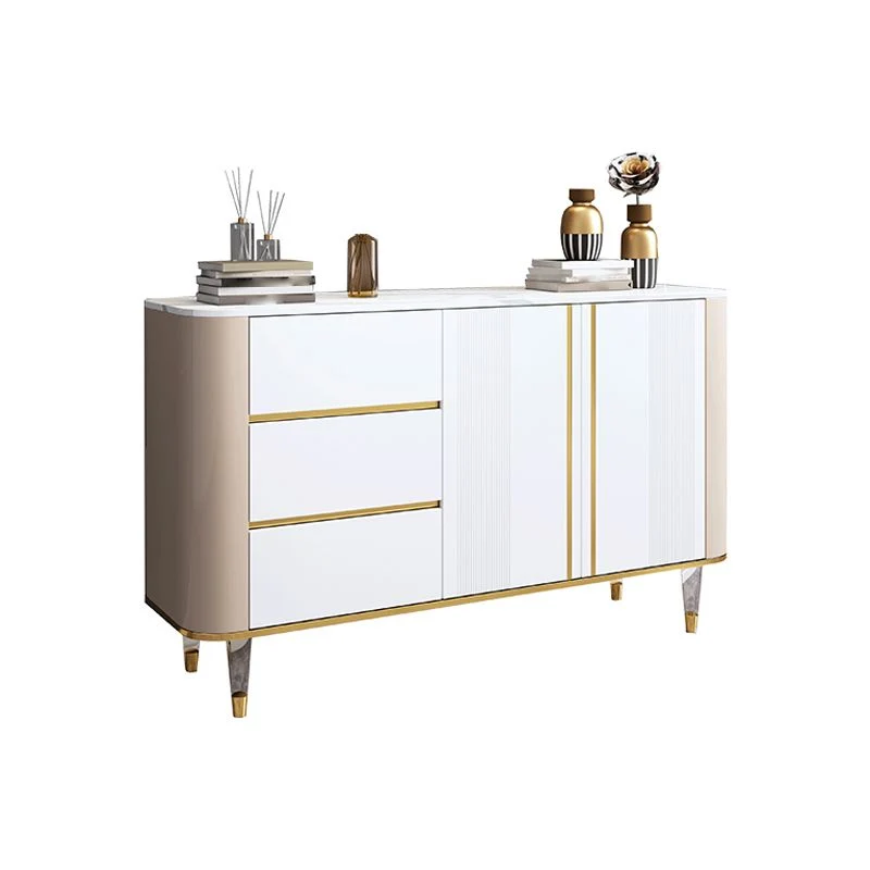 Credenza portaoggetti di lusso Credenza da pranzo pietra sinterizzata per la casa Clearhalo