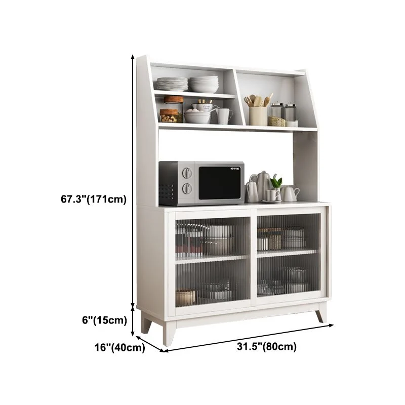 Credenza portaoggetti rettangolare Mobile da cucina moderno legno Clearhalo