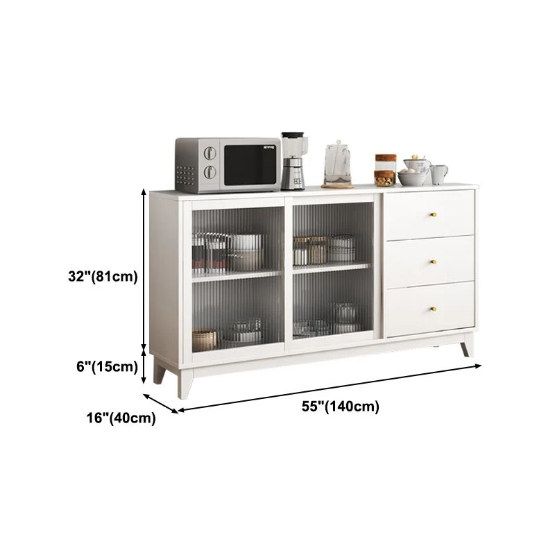 Credenza portaoggetti rettangolare Mobile da cucina moderno legno Clearhalo