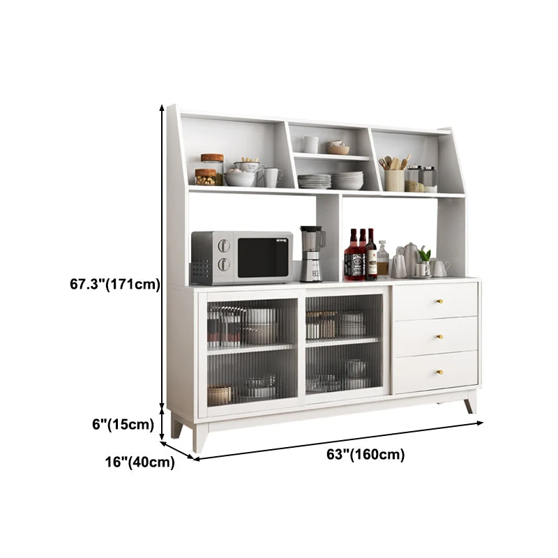 Credenza portaoggetti rettangolare Mobile da cucina moderno legno Clearhalo