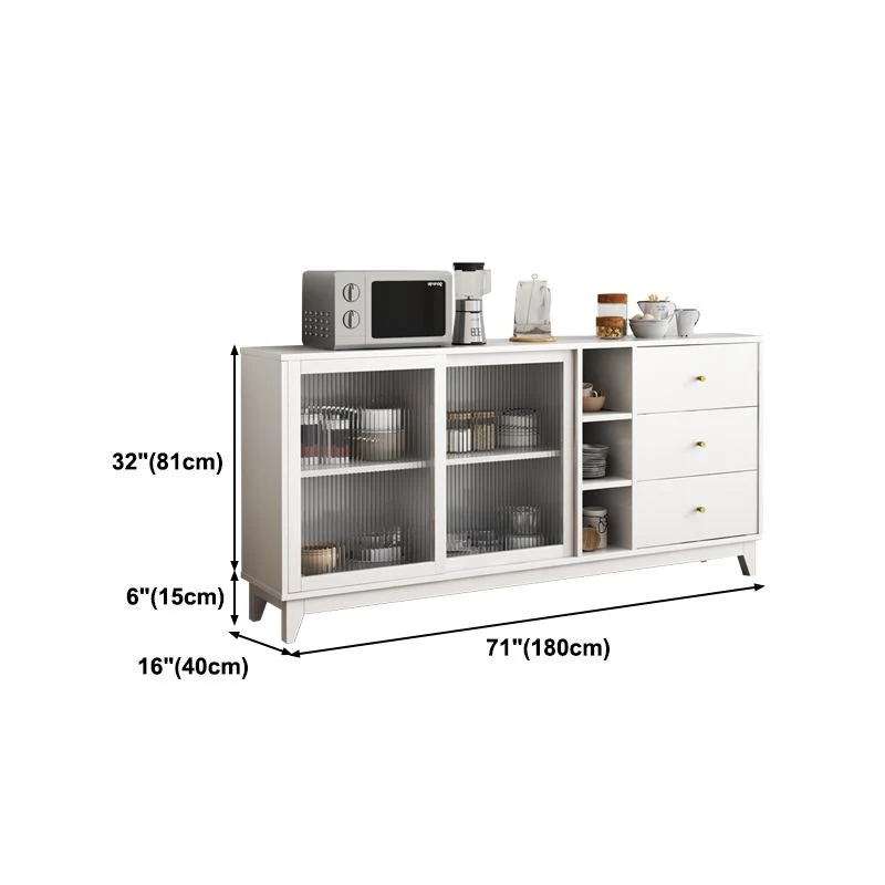 Credenza portaoggetti rettangolare Mobile da cucina moderno legno Clearhalo