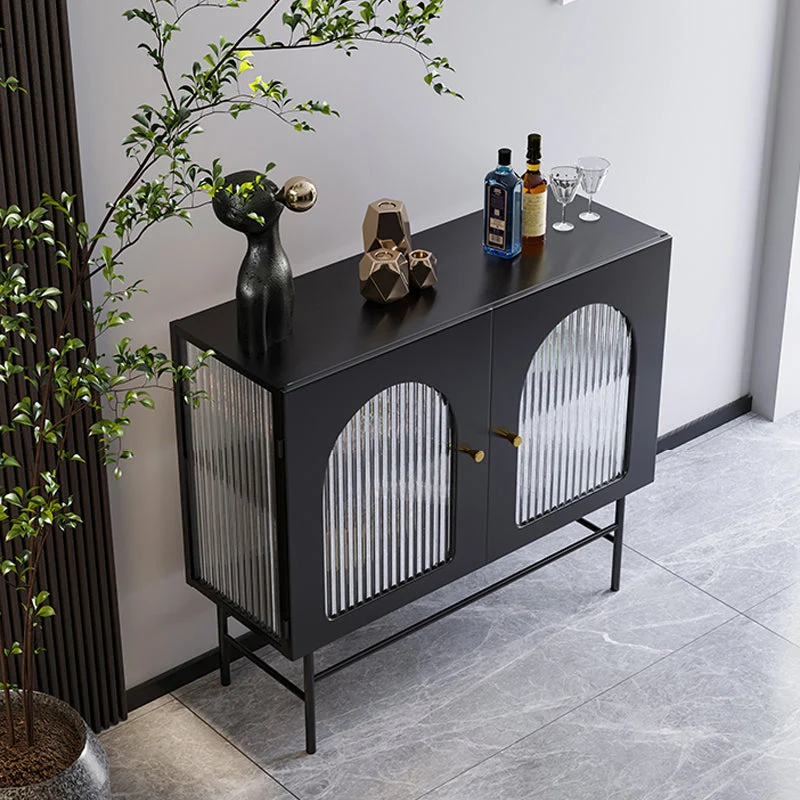 Credenza da pranzo da 13,78 pollici stile moderno con 2 ante per la sala da pranzo della cucina Clearhalo