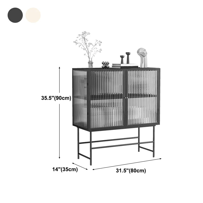 Credenza da pranzo da 35,43 pollici stile moderno con 2 ante per cucina e sala da pranzo Clearhalo