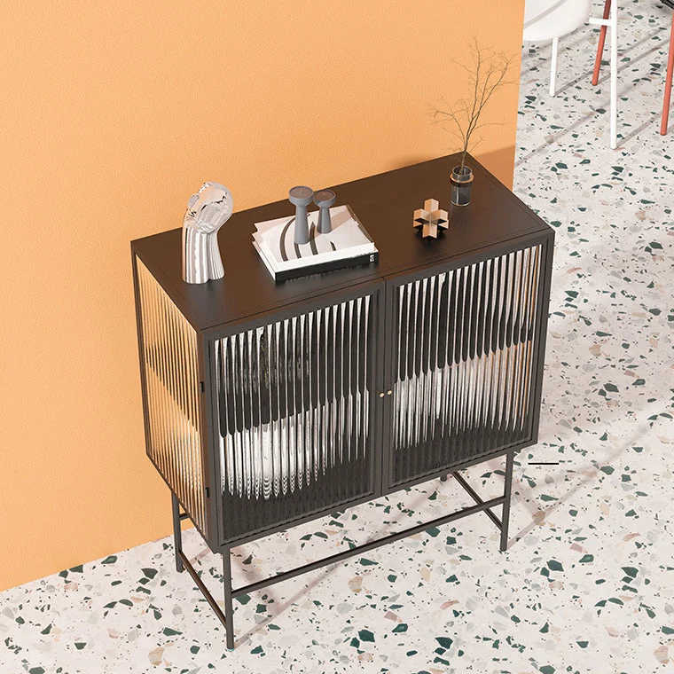Credenza da pranzo da 35,43 pollici stile moderno con 2 ante per cucina e sala da pranzo Clearhalo