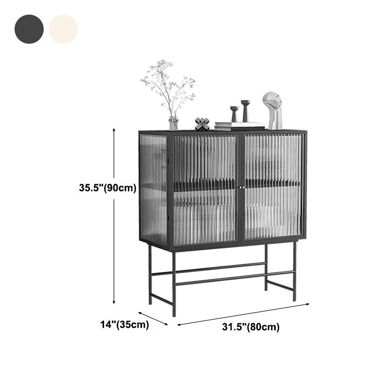 Credenza da pranzo da 35,43 pollici stile moderno con 2 ante per cucina e sala da pranzo Clearhalo