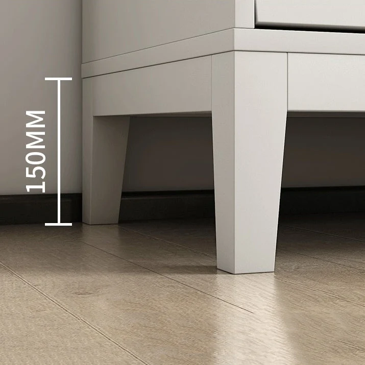 Credenza da pranzo bianca stile moderno da 15,75 cm di larghezza x 40,55 cm di altezza con 3 cassetti Clearhalo