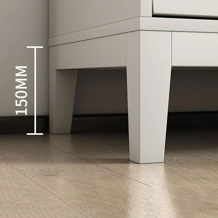 Credenza da pranzo bianca stile moderno da 15,75 cm di larghezza x 40,55 cm di altezza con 3 cassetti Clearhalo