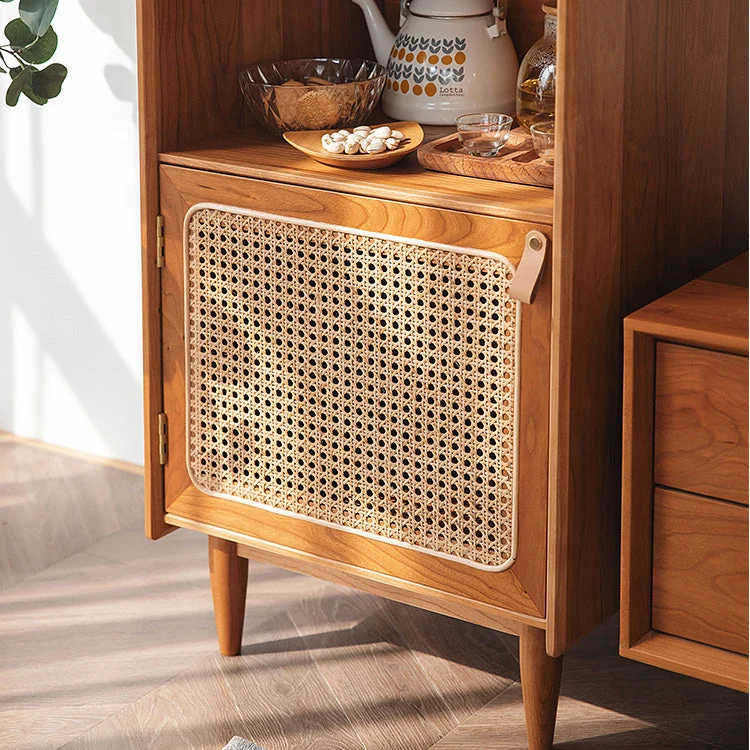 Credenza da pranzo legno massello stile moderno da 51,18 pollici con 2 ante Clearhalo